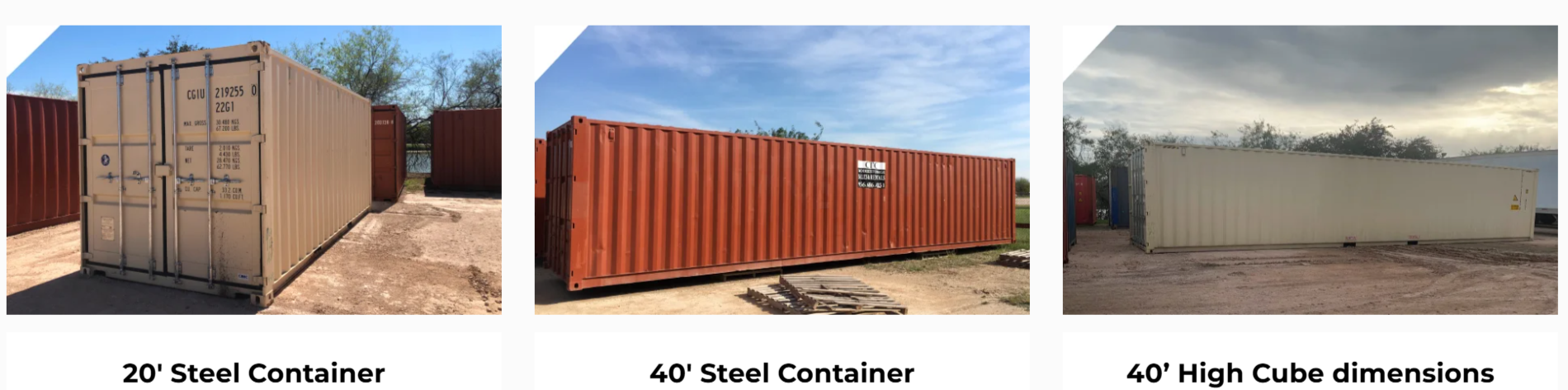 Mobile metal containers CTC sizes